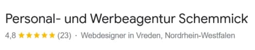 Bewertungen Werbeagentur Schemmick