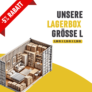 Lagerbox Größe L – 6 Monate – Viel Stauraum für größere Haushalte und umfangreiche Lagerbedürfnisse