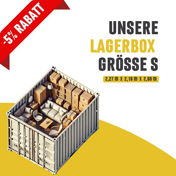 Lagerbox Größe S – 6 Monate – Perfekt für kleine Wohnungen und Studentenzimmer