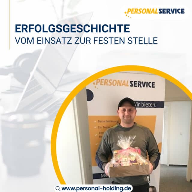🎉 Erfolgsgeschichte: Michal S. startet durch!⁠
⁠
Nach einem Jahr im Kundeneinsatz hat unser Mitarbeiter Michal S. den nächsten Karriereschritt gemacht und wurde als Metallbauer bei einem Aggregatehersteller fest übernommen. 💪⁠
⁠
Für seinen Einsatz und seine großartige Arbeit gab es als Dankeschön einen Präsentkorb. Herzlichen Glückwunsch, Michal – wir wünschen weiterhin viel Erfolg in der neuen Position! 🚀⁠
⁠
👉 Du suchst auch eine langfristige berufliche Perspektive? Wir helfen dir gerne dabei!⁠
⁠
📞 Jetzt bewerben: www.personal-holding.de⁠
⁠
#Erfolgsgeschichten #JobÜbernahme #KarriereStart #Metallbauer #PersonalService #NeuePerspektiven