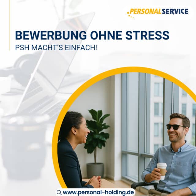 Papierkram? Fehlanzeige. 🚀⁠
⁠
Bei PSH machen wir Schluss mit komplizierten Bewerbungswegen und endlosen Formularen!⁠
Wir setzen auf Transparenz, Schnelligkeit und echte Unterstützung, damit du dich voll und ganz auf das konzentrieren kannst, was wirklich zählt: Deinen Traumjob. ✨⁠
⁠
Ob Berufseinsteiger, Quereinsteiger oder Profi – wir begleiten dich von der ersten Bewerbung bis zur erfolgreichen Einstellung. 💼⁠
✅ Persönlicher Kontakt statt anonymes System⁠
✅ Klare Kommunikation ohne Fachchinesisch⁠
✅ Jobs, die wirklich zu dir passen⁠
⁠
Starte jetzt mit PSH in deine Zukunft – unkompliziert, individuell und mit Herz. 💛⁠
👉 Bewirb dich jetzt unter www.personal-holding.de und erlebe Recruiting, das wirklich Spaß macht!