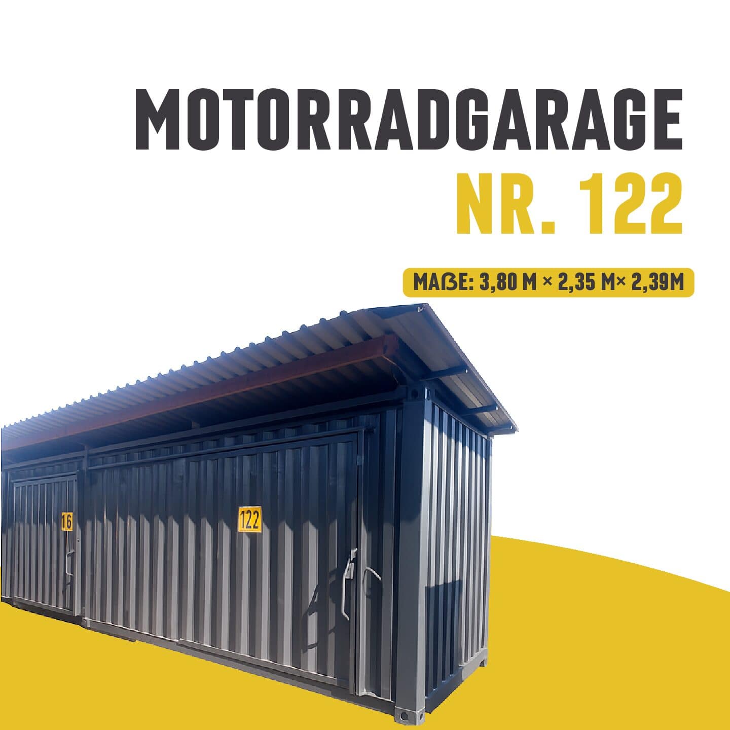 Motorradgarage / ATV Garage Nr. 122 - 8,9 m²
